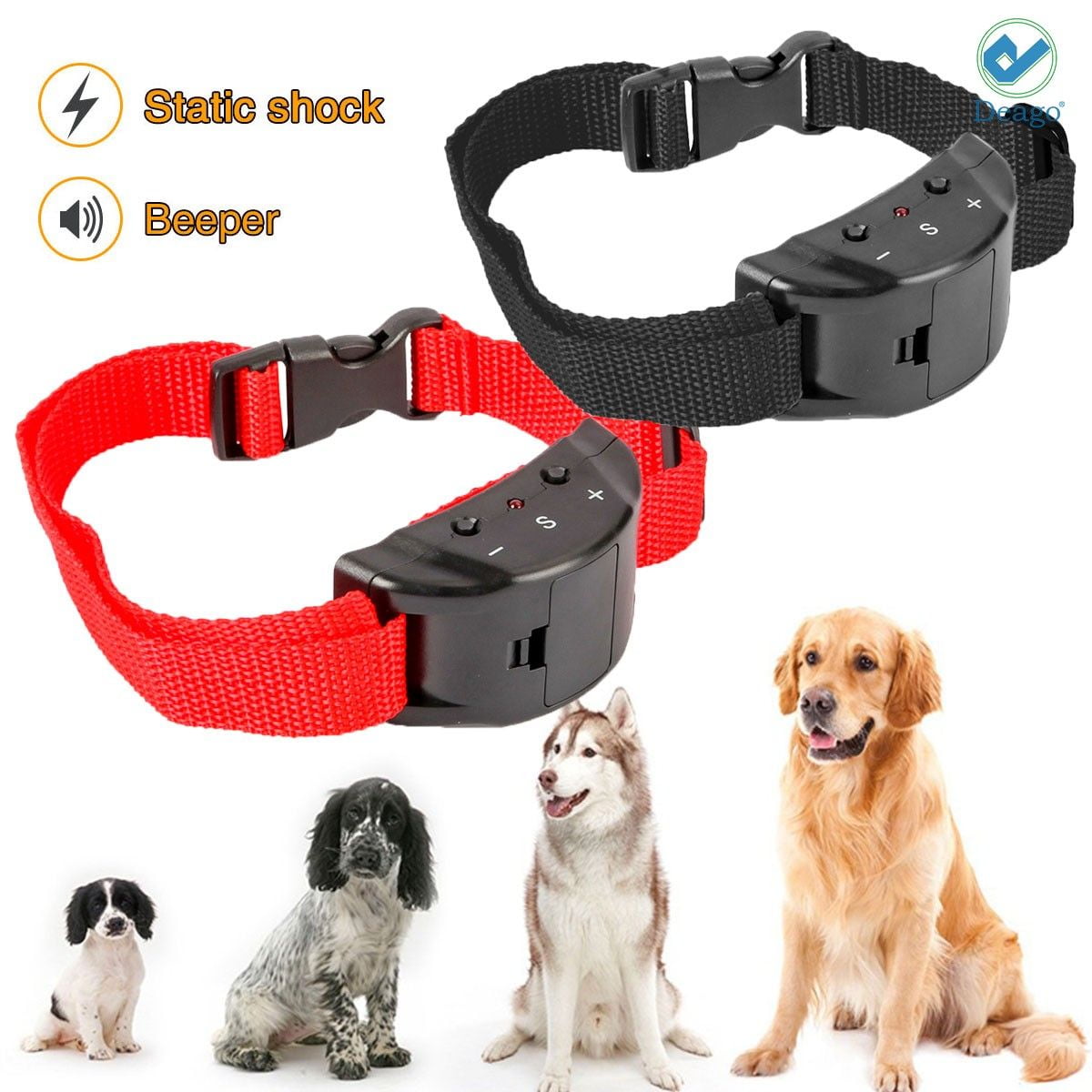 Medium Dogs Premium Small Dog Bark Collar,Small Dog Bark Collar,Humane Anti Bark Collar with Beep,Vibration,Safe No Shock Collar,Dog Training Collar for Small