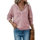 thumbnail image 1 of Sudadera con capucha SHEWIN Oversized Waffle Knit Rosa para mujer, 1 of 8
