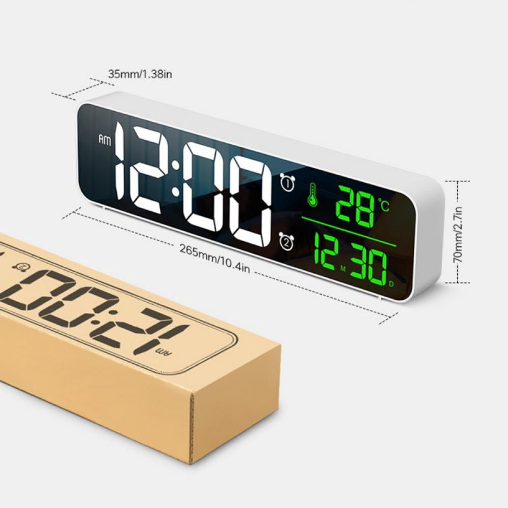 Leonard Smart Clock/ Desk Clock/ Kids Alarm Clocks for Boys Atomic Clock Led Clock Alarm Clock Radio Sunrise Alarm Clock Digital Clock Large Display Digital Alarm Clock with Charging Port