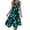 Black, variant on Womens Holiday Beach Sundress Casual Crewneck Sleeveless A-line Dresses Flowy Irregular Hem Tank Dress Floral Pattern