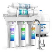 SimPure 5 Stage Water Filtration System, Reverse Osmosis Water Filter, TDS Reduction 75GPD Under Sink Water Purifier for Kitchen Sink