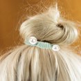 thumbnail image 4 of 20 piezas de coleteros elásticos con perlas para el pelo, coleteros de moda, 4 of 5