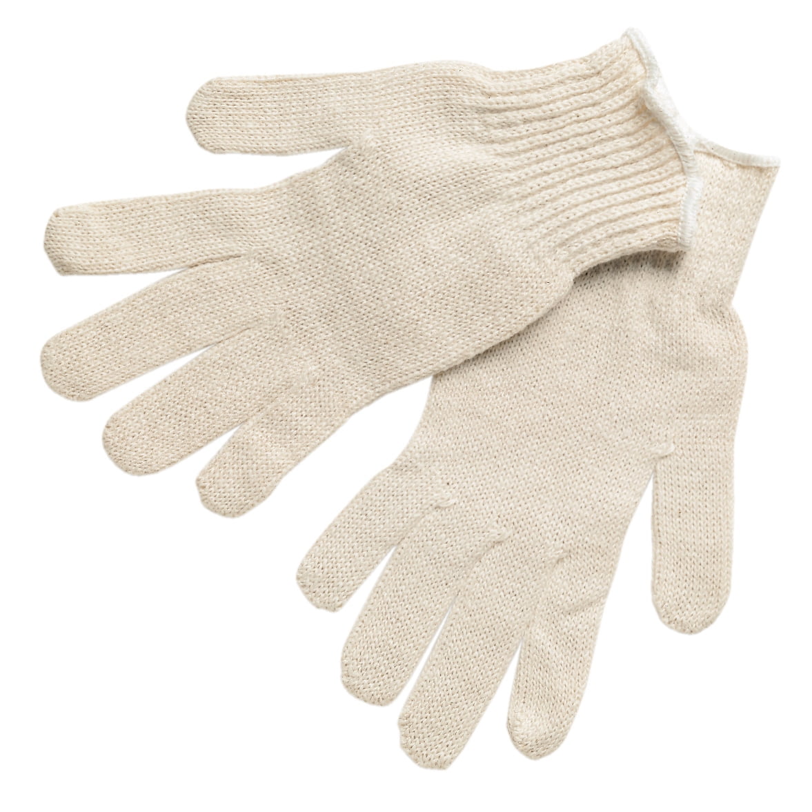 Memphis Natural Cotton Poly String Knit Gloves L pack of 12
