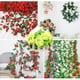thumbnail image 5 of 2 piezas de 7,87 pies/pieza de enredadera de rosas artificiales, enredaderas de rosas artificiales, planta colgante para decoración de mesa de arco de fiesta de boda, 5 of 5
