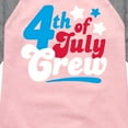 thumbnail image 3 of Instant Message - Fourth Of July Crew Retro Script - Toddler & Youth Girls Raglan Graphic T-Shirt, 3 of 6