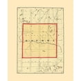 thumbnail image 2 of Walling 15x18 White Modern Wood Framed Museum Art Print Titled - Oscoda Michigan - Walling 1873, 2 of 4