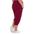 thumbnail image 4 of ABATAB Women's Plus Size Capri Sweatpants Joggers Summer Sports Cinch Cropped Pants Lounge Casual High Waisted Athletic Carpis with Pockets, 4 of 7