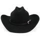 thumbnail image 4 of Sombrero vaquero Foeran 100% lana para hombre y mujer, color negro, tallas M a XL, 4 of 7