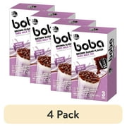 (4 pack) J Way Instant Boba Taro Milk Tea Set, Taro Bubble Tea Kit, 3 Drinks