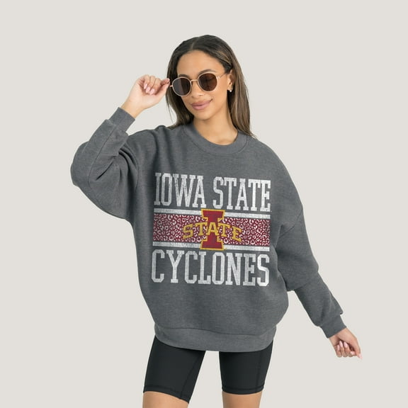 Women's Gameday Couture Charcoal Iowa State Cyclones Premium Fleece Pullover Sweatshirt