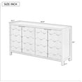 thumbnail image 3 of Buffet Cabinet With Storage, Wood Accent Sideboard with 4 Honeycomb Pattern Designed Doors, Console Cabinet, Kitchen Buffet Storage Cabinet For Entryway, Hallway, 3 of 9