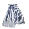 thumbnail image 3 of Whouriu Girls Wide Leg Cropped Pants Summer Breathable High Elastic Waist Capris, Sizes 2-14, 3 of 5