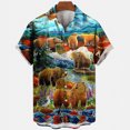 thumbnail image 3 of Camisetas de verano para hombre con la bandera de Estados Unidos y la Estatua de la Libertad, camisa hawaiana de gran tamaño con estampado 3D, ropa para hombre, camisetas con solapa, 3 of 5