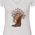thumbnail image 4 of Inktastic Cowgirl Rodeo Western Boot Women's V-Neck T-Shirt, 4 of 5