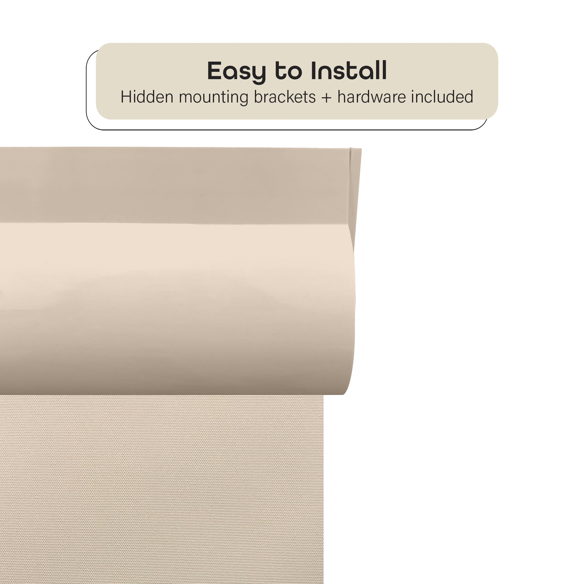 Achim Cordless Glide n' Go Blackout Vinyl Roller Shade 28"x72" Ivory