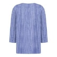 thumbnail image 5 of Holzkary T Shirts for Women Loose Fit 2025 Trendy Womens Summer Tops Cute V Neck Shirts 3/4 Length Sleeve Blouses Loose Fit Tunics Graphic Tees Pink 3Xl, 5 of 5