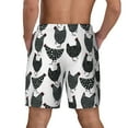 thumbnail image 4 of Goofa Retro Rooster Printed Men's Swim Trunks Board Shorts Quick Dry Mens Swimming Trunks with Compression Liner,Breathable Fit Hawaii Beach Shorts-Medium, 4 of 9