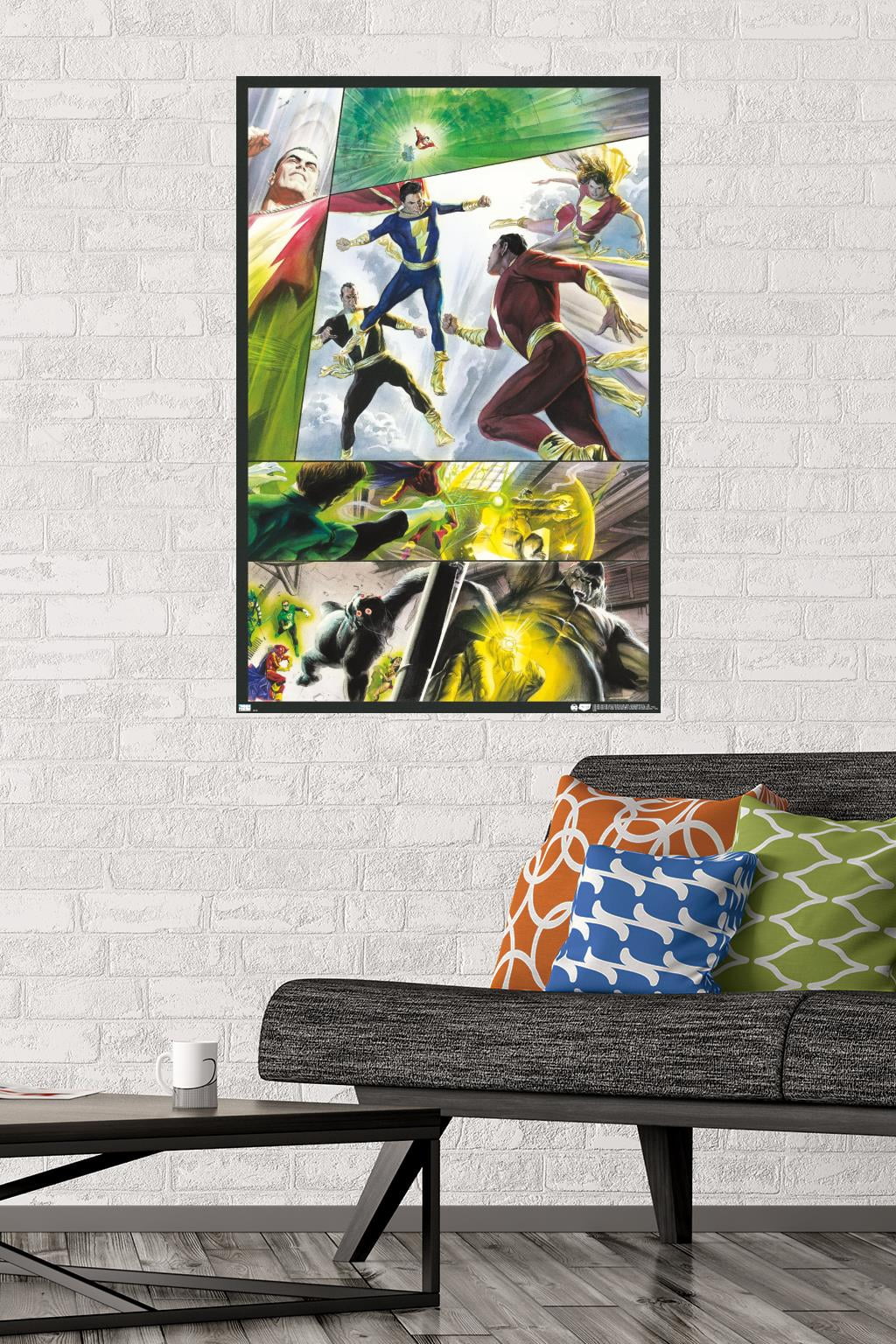 DC Comics Justice League - Shazam Family and Black Adam Wall Poster, 22.375" x 34"