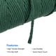 thumbnail image 3 of Cuerda de yute de algodón Uxcell, trenzada y torcida, verde oscuro 100m/109 yardas para colgar en la pared, nudos de macramé, 3 of 5