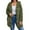 Army Green, variant on Women's Soft Hooded Jacket Casual Open Front Long Sleeve Coat With Pockets Lightweight Outdoor Full Zip Warm Pullover