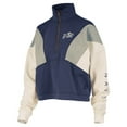 thumbnail image 2 of Women's Pressbox  Navy Navy Midshipmen Ferrara Color Block Quarter-Zip Sweatshirt, 2 of 3