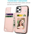 thumbnail image 2 of Tekcoo Wallet Case with Card Holder for iPhone 11 12 13 Pro Max, Wallet Premium PU Leather Kickstand Card Slots,Double Magnetic Clasp and Durable Shockproof Cover -Rose Gold, 2 of 7
