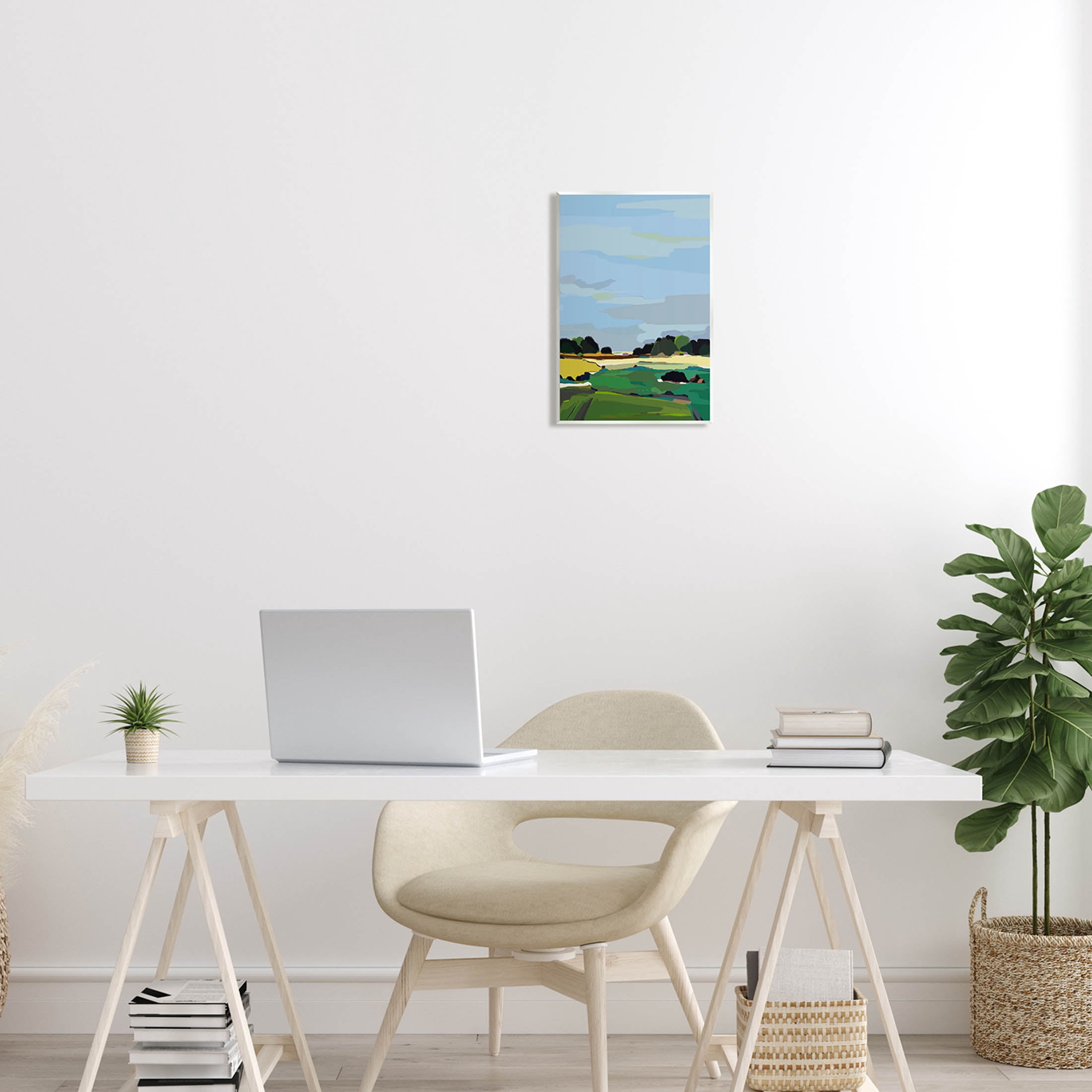 Stupell Industries Rural Grassland Fields Landscape Graphic Art Unframed Art Print Wall Art, Design by Nikita Jariwala