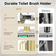 thumbnail image 5 of Gold Toilet Brush and Holder，Extra Long Handled Toilet Brush for Bathroom，Stainless Steel Heavy Duty Toilet Bowl Brush,Deep Cleaning Modern Toilet Cleaner Brush -Space Saving, Covered Brush, Durable, 5 of 7