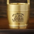 thumbnail image 6 of Washranp Brass Bucket,Chinese Style Craft Mini Copper Ware Golden Bucket Feng Shui Ornament Desktop Decor, 6 of 6