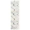 thumbnail image 7 of SAFAVIEH Fontana Danita Modern Shag Runner Rug, Ivory/Grey, 2'3" x 18', 7 of 7