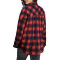 Fantaslook Plus Size Flannel Plaid Shirts for Women Long Sleeve Button ...