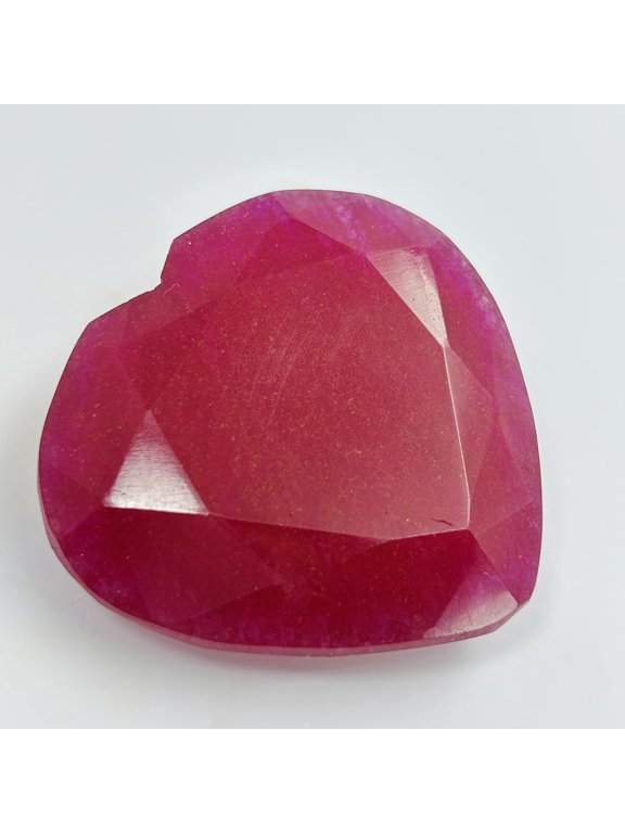 Gemsgrowth Natural Red Burmese Ruby Loose Gemstone, 190 Carat, Heart Cut, Certified, for Jewelry Making, Pendant, Ring, Necklace, Engagement