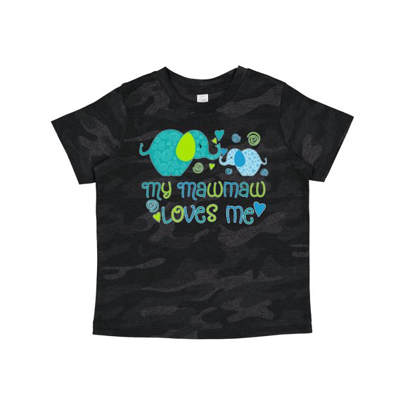 Inktastic My Mawmaw Loves Me Cute Elephants Boys or Girls Toddler T-Shirt