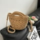 thumbnail image 1 of Zhuge Bolso de hombro tejido para mujer, bolso de mano tejido, bolso de mano tejido elegante para playa de verano, bolsos de hombro de 9,05 x 5,51 x 6,69 pulgadas (caqui), 1 of 4