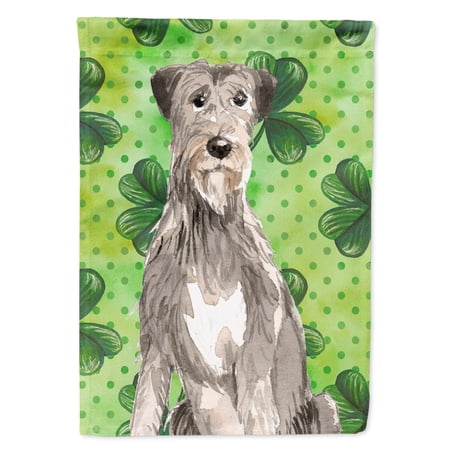 Shamrocks Irish Wolfhound Garden Flag