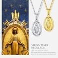 thumbnail image 4 of Suplight Stainless steel Virgin Mary Necklace Christian Jewelry Oval Medallion Medal Pendant Necklaces, 4 of 8