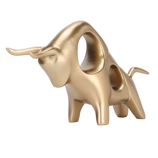 Decoración de Escultura de Toro, Escultura de Toro de Lucha de la Suerte Estatua de Toro Tauro Joyería de Resina de Toro Duradera Decoración del Hogar Soporte de Joyería Regalos de Adorno Repres Khall Tendencias