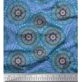 thumbnail image 1 of Soimoi Modal Satin Fabric Mandala Kaleidoscope Decor Fabric Printed Yard 42 Inch Wide, 1 of 1