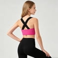 thumbnail image 3 of WUANDIXFA Girls Seamless Bra Girls Training Bra Seamless Sports Bras for Teens Girls with Racerback Removable Pads,Hot Pink,6-7 Years, 3 of 5
