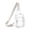 White, variant on Cbzote Clear Transparent Sling Crossbody Bag, Sleek Modern See Through Chest Daypack with Adjustable Wide Strap, Lightweight Carry Pouch for Travel Concerts Outdoor Events and Everyday Casual Use
