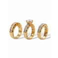 thumbnail image 2 of PalmBeach Jewelry 3 Piece 3.38 TCW Marquise Cubic Zirconia 14k Yellow Gold-Plated Bridal Ring Set, 2 of 5