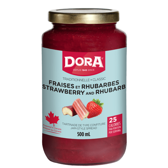 Dora Strawberry and Rhubarb Traditional Light Spread