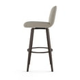 thumbnail image 3 of Amisco Betty 30 In. Swivel Bar Stool - Beige & Brown Woven Polyester / Dark Brown Metal, 3 of 9