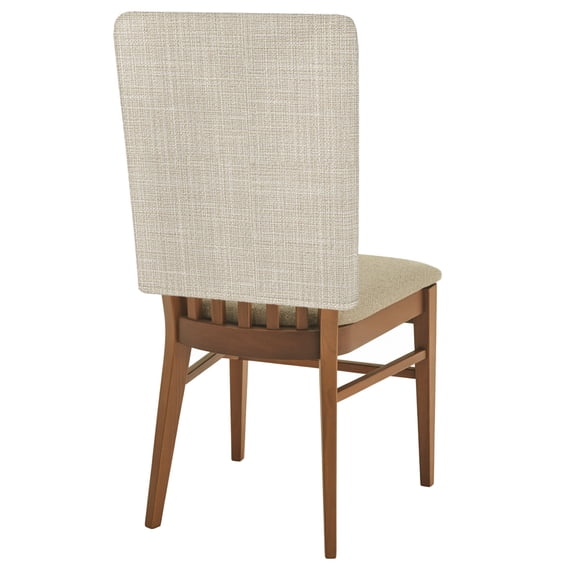 Beige Solid Chair Back Covers Set of 6 Minimalist Cloth Cream Khaki Linen Texture Rustic Removable Dining Chair Slipcovers Washable Seat Protector for Restaurant Party Banquet Kichen Decor