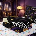 thumbnail image 5 of Homewish Hippie Witch Zipper Twin Comforter Sets with Fitted Sheet and 2 Pillowcases for Girls, Halloween Divination Zipper Bedding Set, Purple Black Gold, Colorful Stars Reversible, 5 of 7