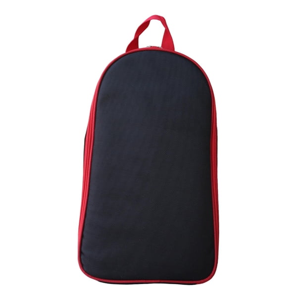 Bolsa para utensilios de cocina de camping, bolsa de transporte para utensilios de cocina, organizador portátil grande para utensilios de cocina, negro rojo