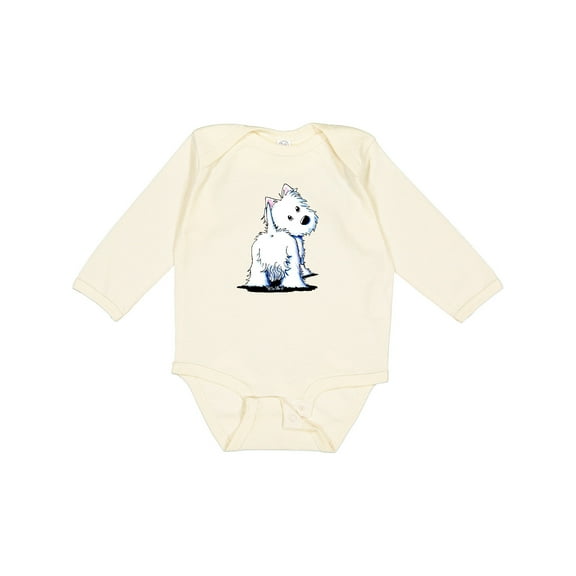 Inktastic Fluffybutt Westie Boys or Girls Long Sleeve Baby Bodysuit