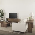 thumbnail image 2 of Grier 65" Medium Brown Solid Wood w/ Cane Console Table, 2 of 6