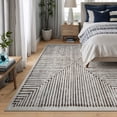 thumbnail image 2 of Bloom Rugs Washable Non-Slip 9' x 12' Rug - Brown Striped Area Rug for Living Room, Bedroom, Dining Room, and Kitchen - Exact size: 9' x 12', 2 of 10