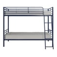 Mainstays Convertible Twin over Twin Metal Bunk Bed, Blue